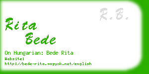 rita bede business card